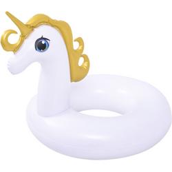 Zwemband Unicorn Kinderen | Sunclub| Zwemband Unicorn voor kinderen| Opblaasbare Unicorn | Zwemring voor jonge kinderen| wit goud